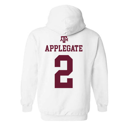 Texas A&M - NCAA Women's Volleyball : Addi Applegate - White Out 2026 Hooded Sweatshirt-1