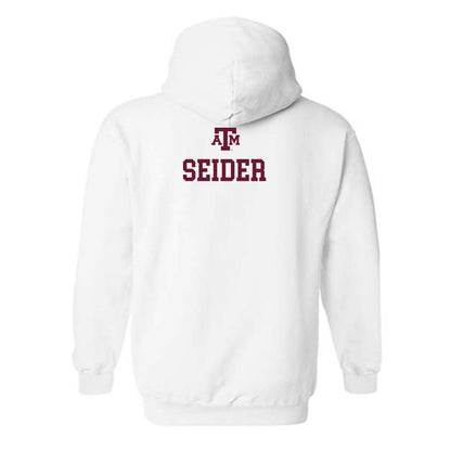 Texas A&M - NCAA Equestrian : Lila Seider - White Out 2026 Hooded Sweatshirt-1