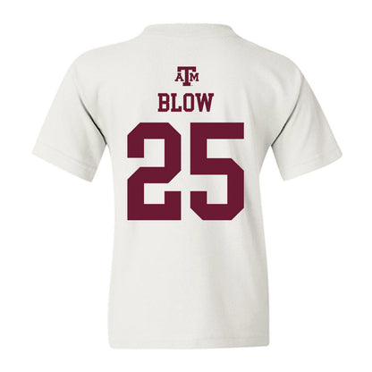 Texas A&M - NCAA Women's Basketball : Salese Blow - White Out 2026 Youth T-Shirt-1