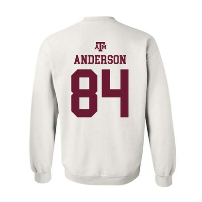 Texas A&M - NCAA Football : Richie Anderson - White Out 2026 Crewneck Sweatshirt-1