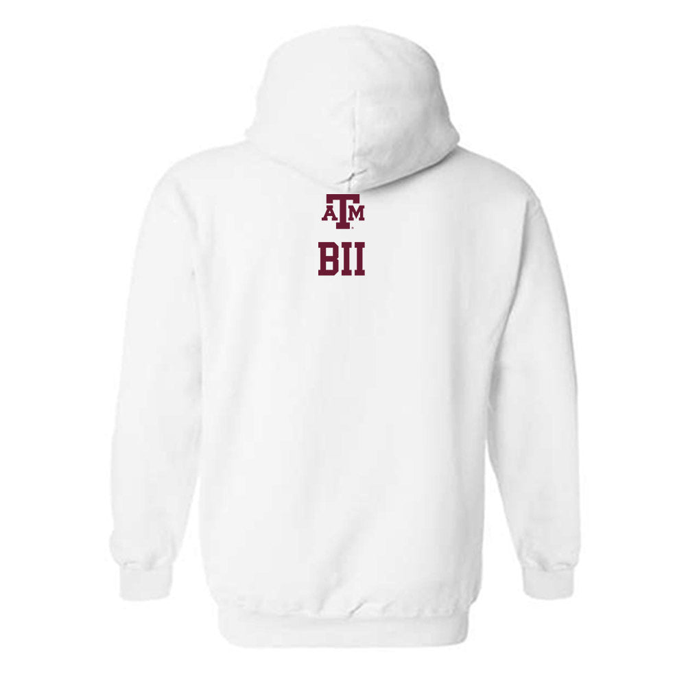 Texas A&M - NCAA Women's Track & Field : Winny Bii - White Out 2026 Hooded Sweatshirt-1