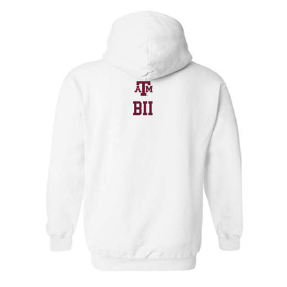 Texas A&M - NCAA Women's Track & Field : Winny Bii - White Out 2026 Hooded Sweatshirt-1