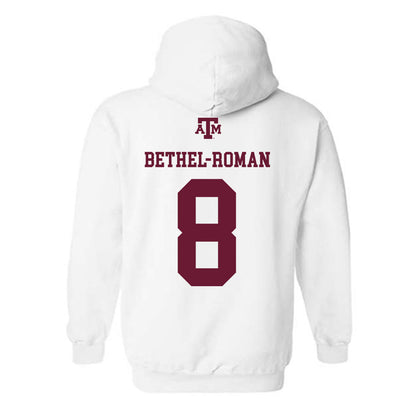 Texas A&M - NCAA Football : Ashton Bethel-Roman - White Out 2026 Hooded Sweatshirt-1