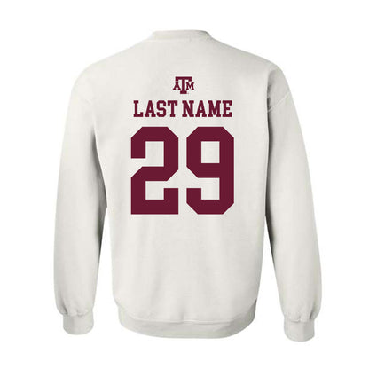 Texas A&M - NCAA Football : Justin Echols - White Out 2026 Crewneck Sweatshirt-1