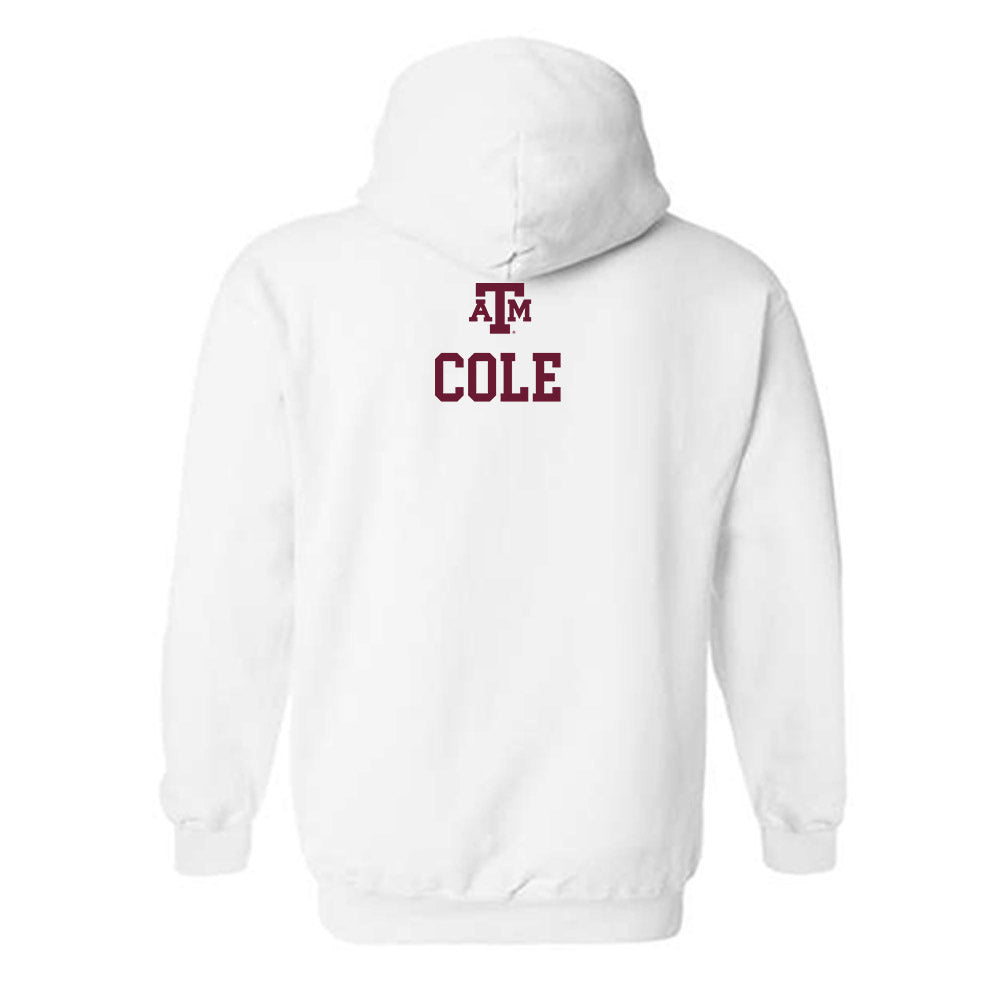 Texas A&M - NCAA Women's Cross Country : Ava Cole - White Out 2026 Hooded Sweatshirt-1