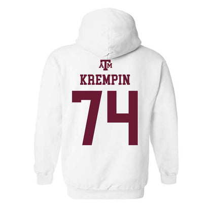 Texas A&M - NCAA Football : Zaden Krempin - White Out 2026 Hooded Sweatshirt-1