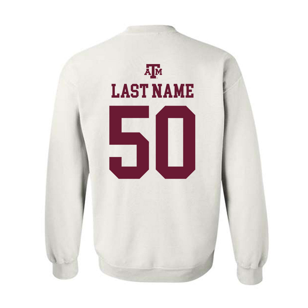 Texas A&M - NCAA Football : Dayon Hayes - White Out 2026 Crewneck Sweatshirt-1