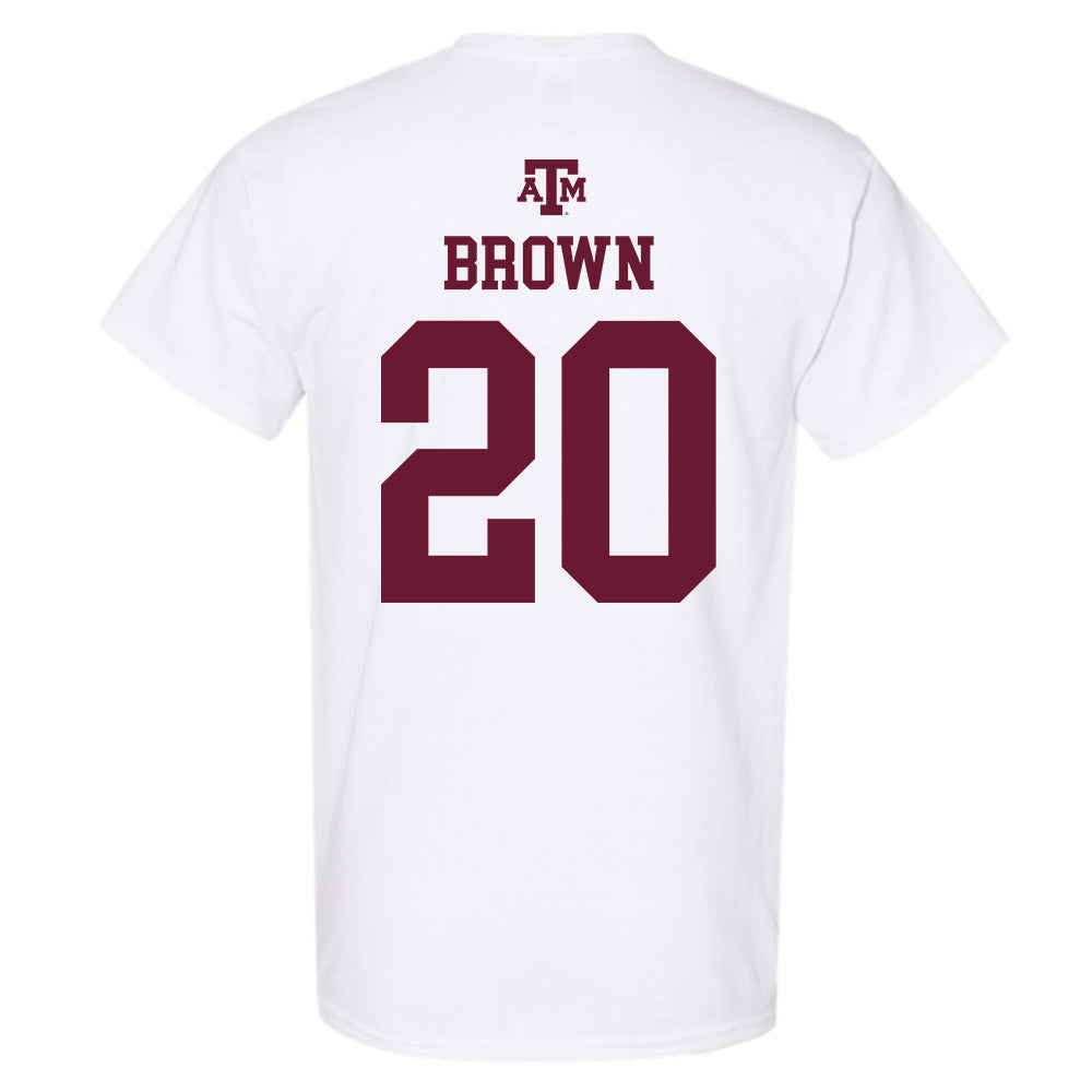 Texas A&M - NCAA Football : Michael Brown - White Out 2026 T-Shirt-1