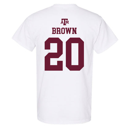 Texas A&M - NCAA Football : Michael Brown - White Out 2026 T-Shirt-1