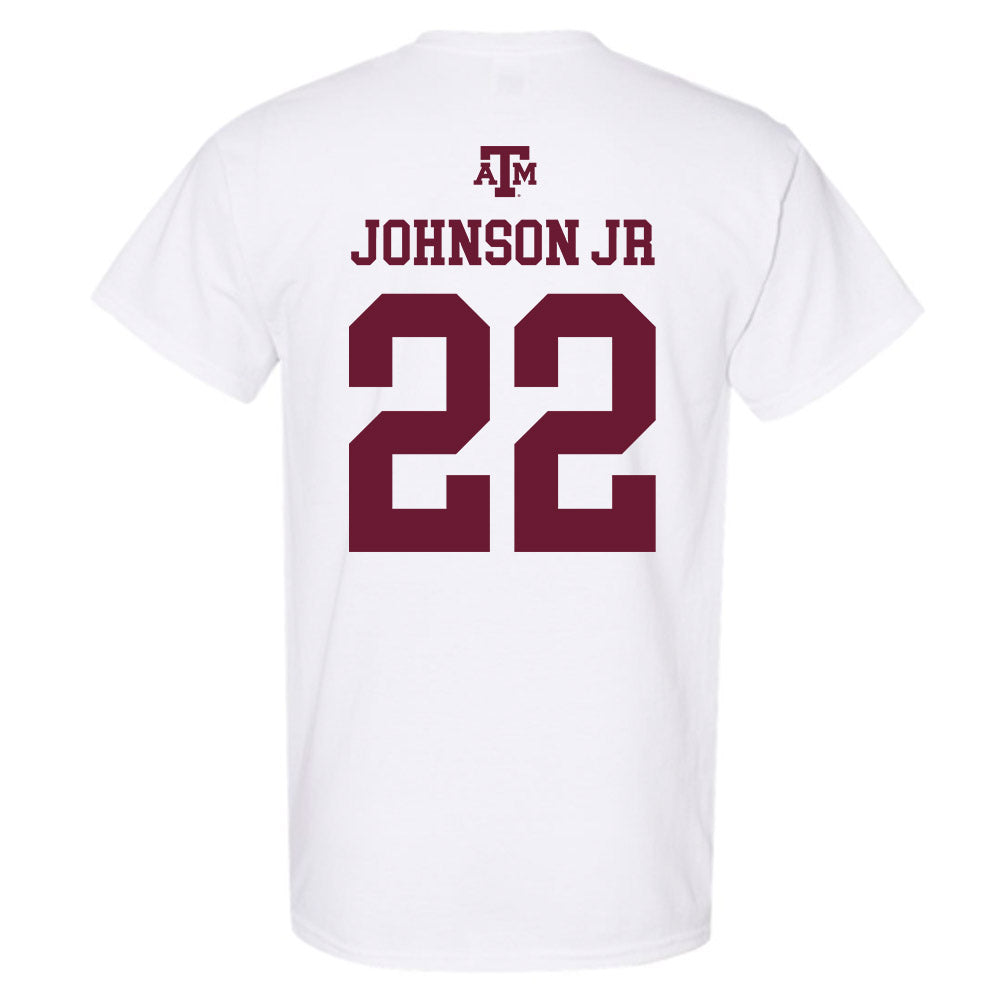 Texas A&M - NCAA Football : Rashad "Tom Tom" Johnson Jr - White Out 2026 T-Shirt-1
