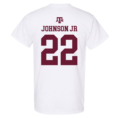 Texas A&M - NCAA Football : Rashad "Tom Tom" Johnson Jr - White Out 2026 T-Shirt-1