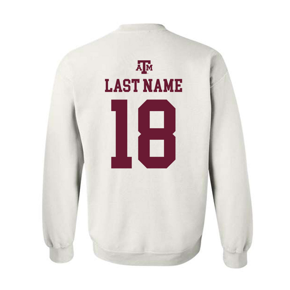 Texas A&M - NCAA Football : TK Norman - White Out 2026 Crewneck Sweatshirt-1