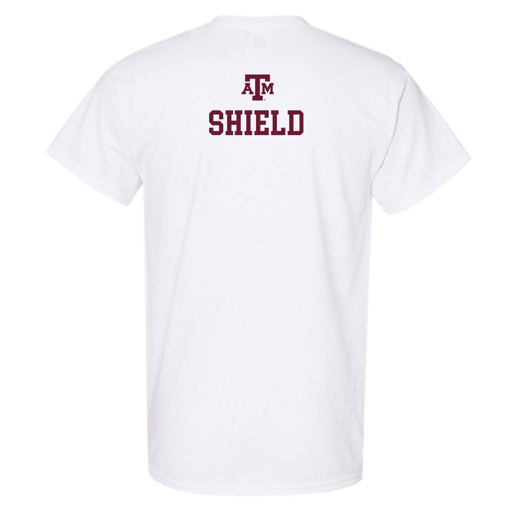 Texas A&M - NCAA Men's Track & Field : Jaydon Shield - White Out 2026 T-Shirt-1