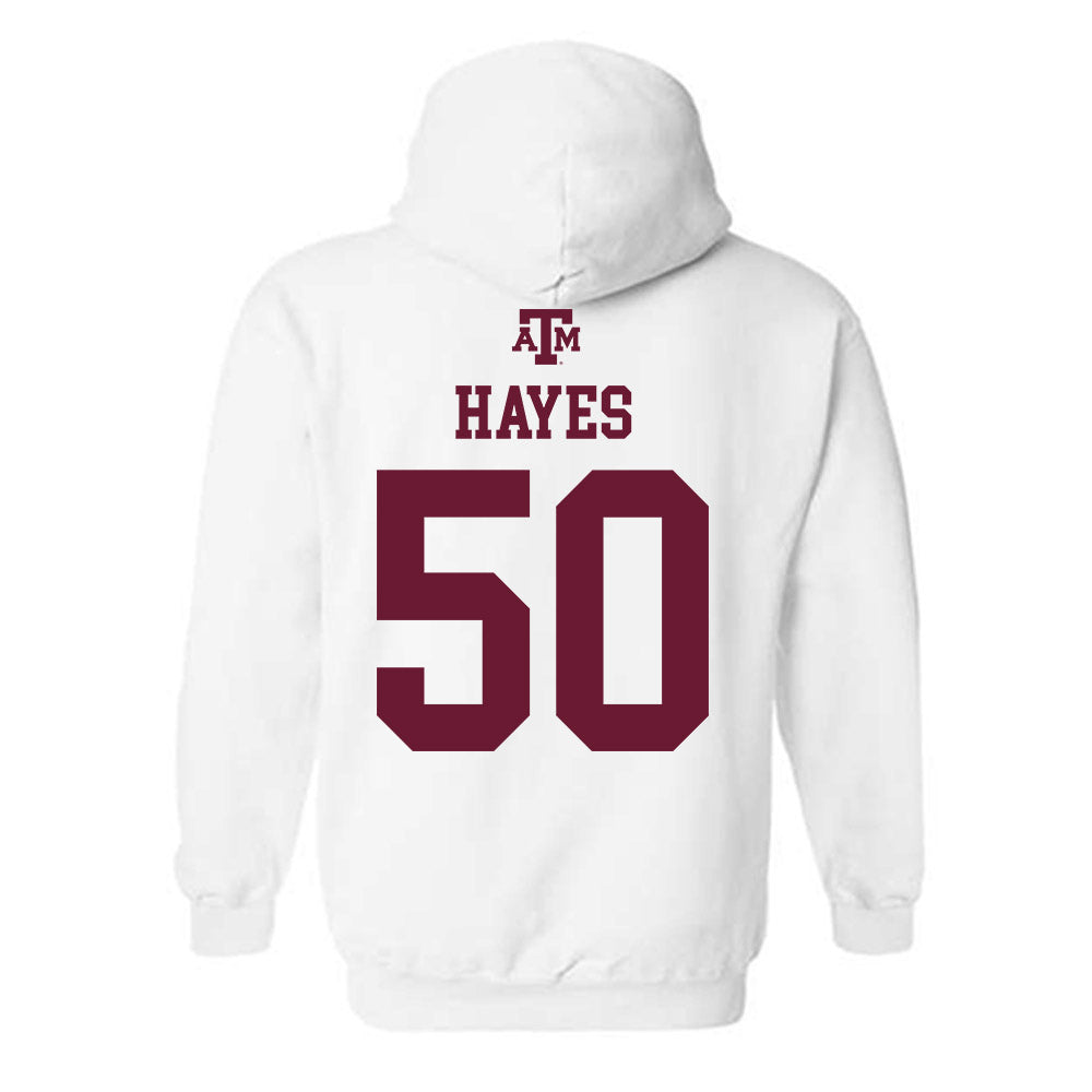 Texas A&M - NCAA Football : Dayon Hayes - White Out 2026 Hooded Sweatshirt-1