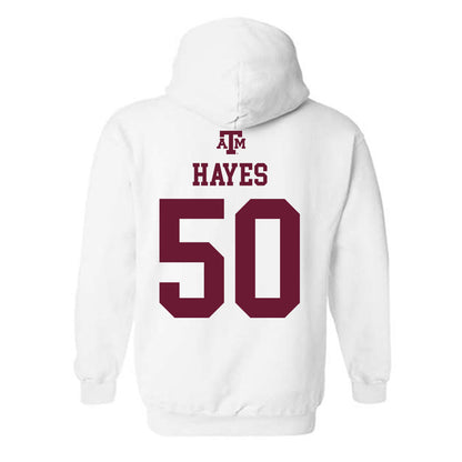 Texas A&M - NCAA Football : Dayon Hayes - White Out 2026 Hooded Sweatshirt-1