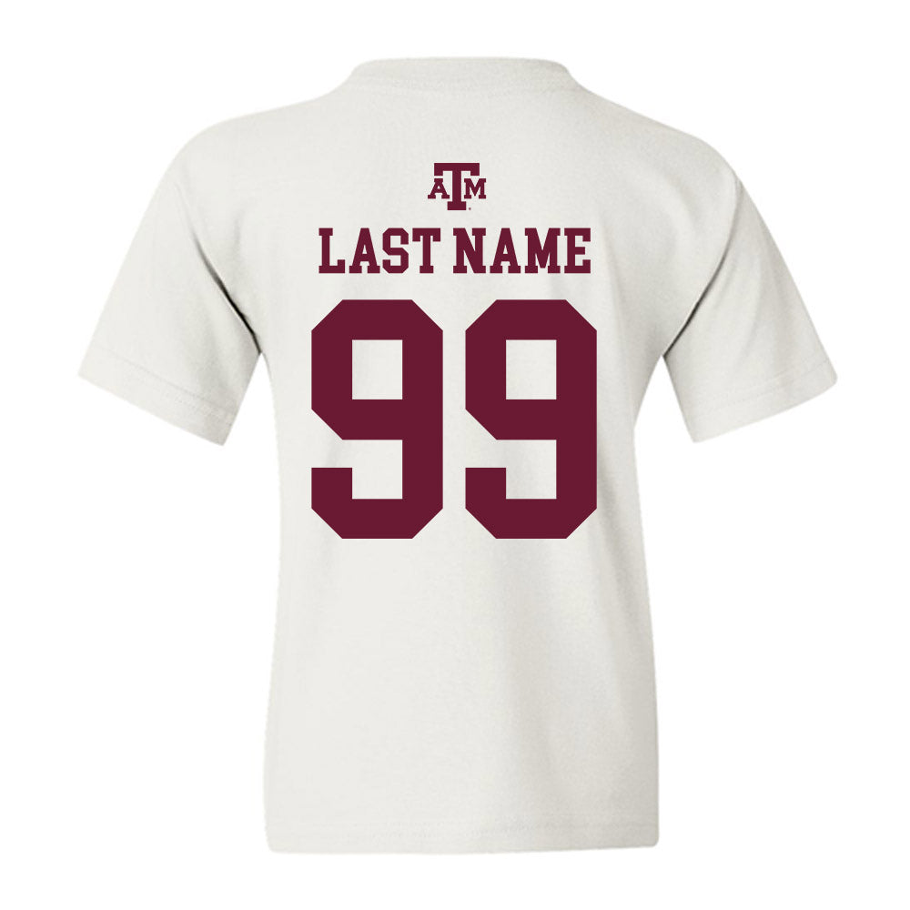Texas A&M - NCAA Football : Landon Rink - White Out 2026 Youth T-Shirt-1