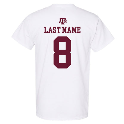 Texas A&M - NCAA Baseball : Christopher Hacopian - White Out 2026 T-Shirt-1