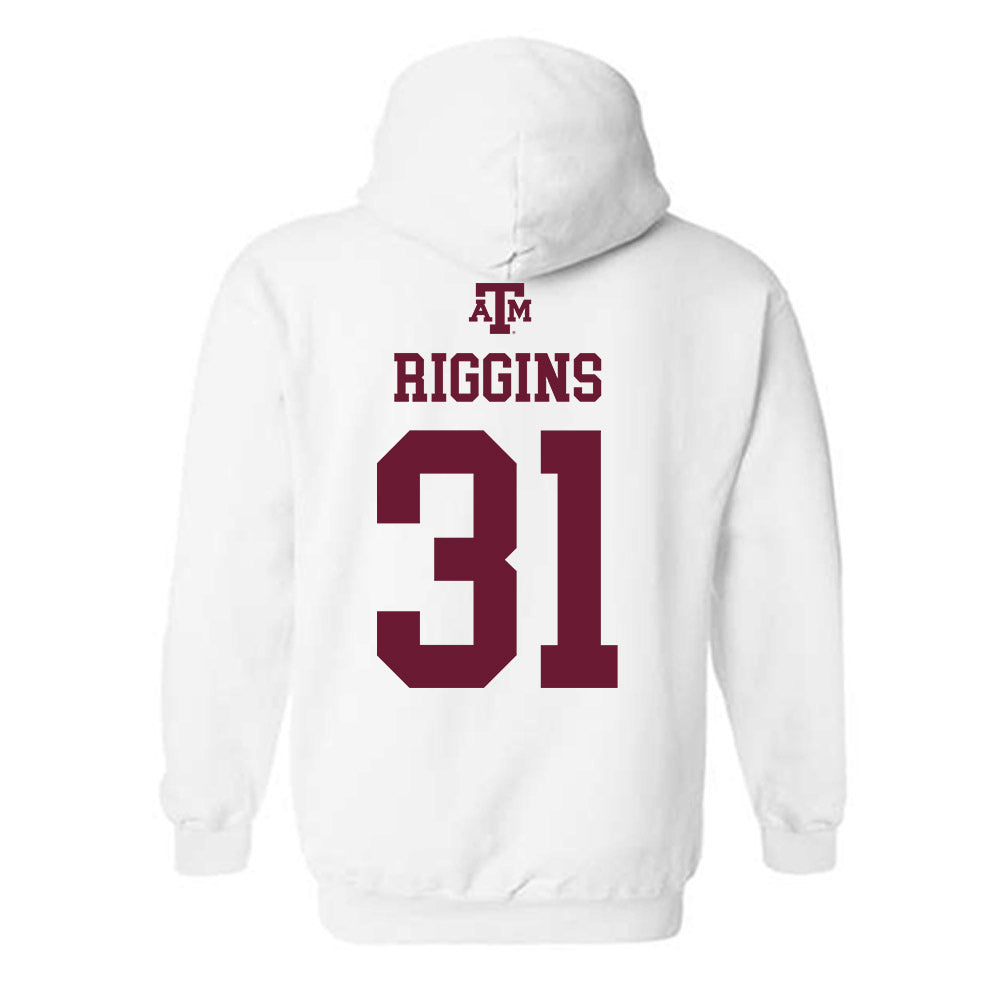 Texas A&M - NCAA Football : Kelvion Riggins - White Out 2026 Hooded Sweatshirt-1