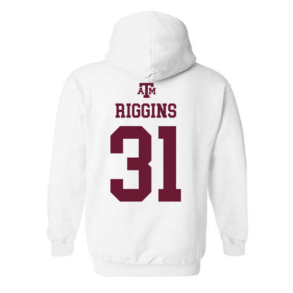 Texas A&M - NCAA Football : Kelvion Riggins - White Out 2026 Hooded Sweatshirt-1