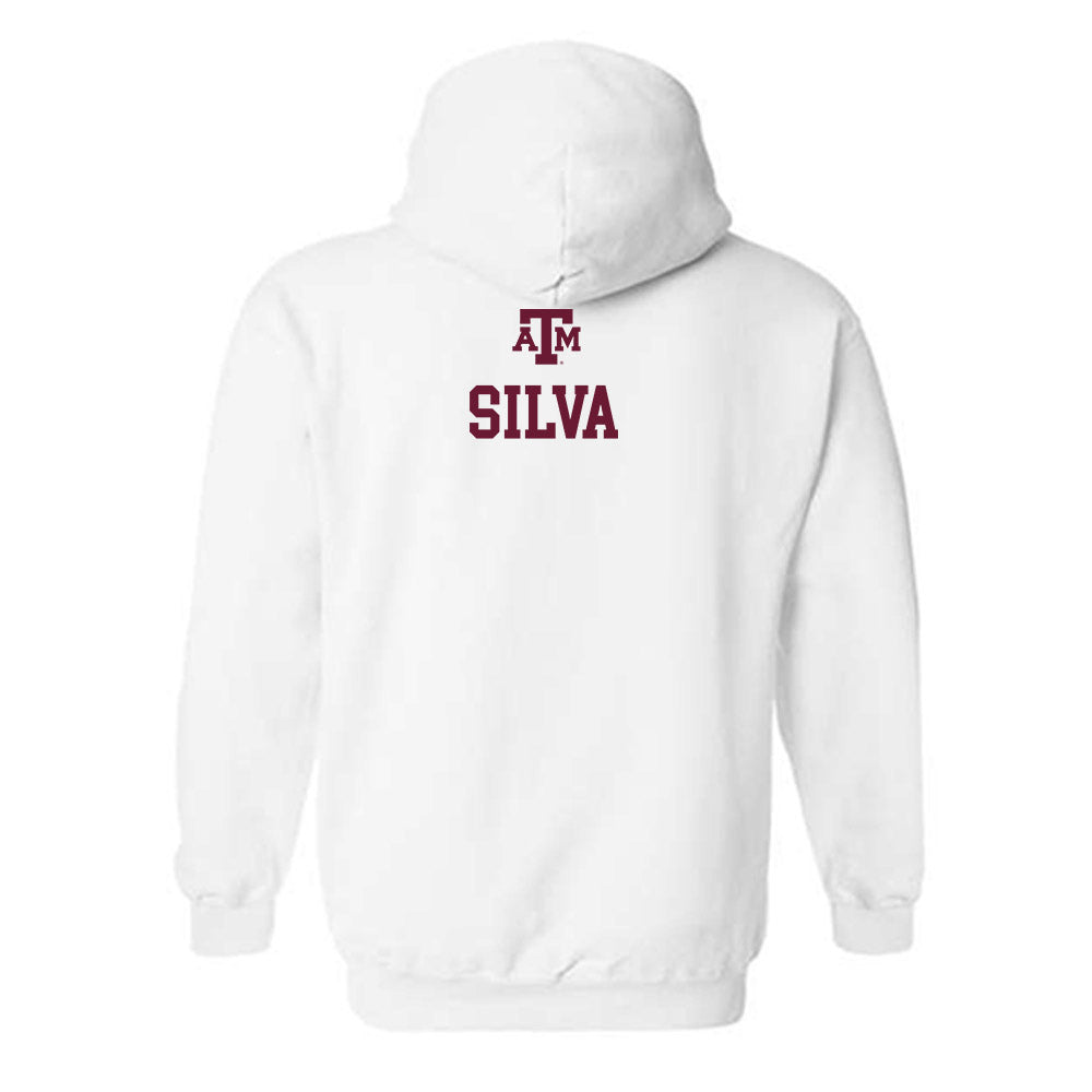 Texas A&M - NCAA Men's Tennis : Ethan Silva - White Out 2026 Hooded Sweatshirt-1