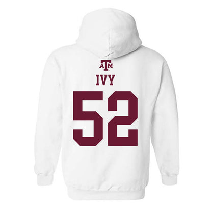 Texas A&M - NCAA Football : Blake Ivy - White Out 2026 Hooded Sweatshirt-1