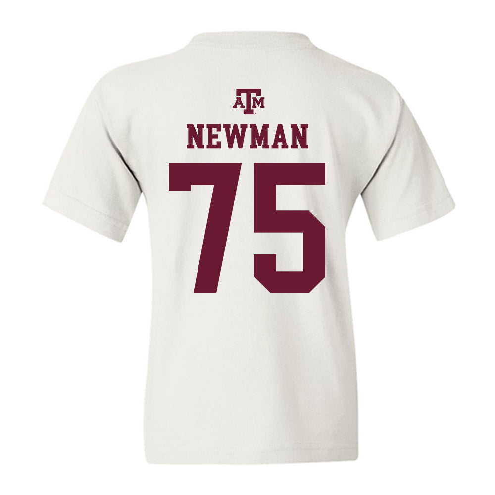 Texas A&M - NCAA Football : Jonte Newman - White Out 2026 Youth T-Shirt-1
