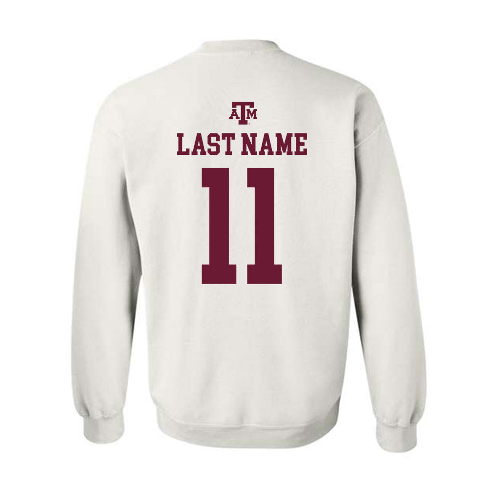 Texas A&M - NCAA Football : Tyler Onyedim - White Out 2026 Crewneck Sweatshirt-1