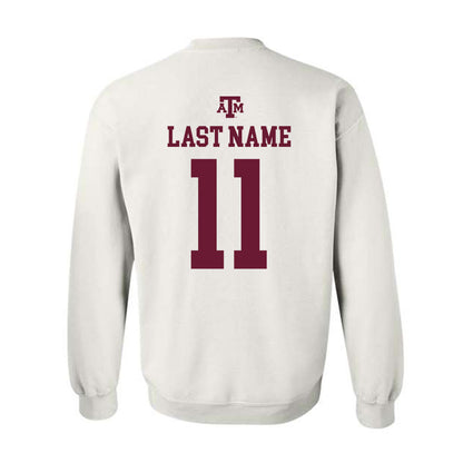 Texas A&M - NCAA Football : Tyler Onyedim - White Out 2026 Crewneck Sweatshirt-1