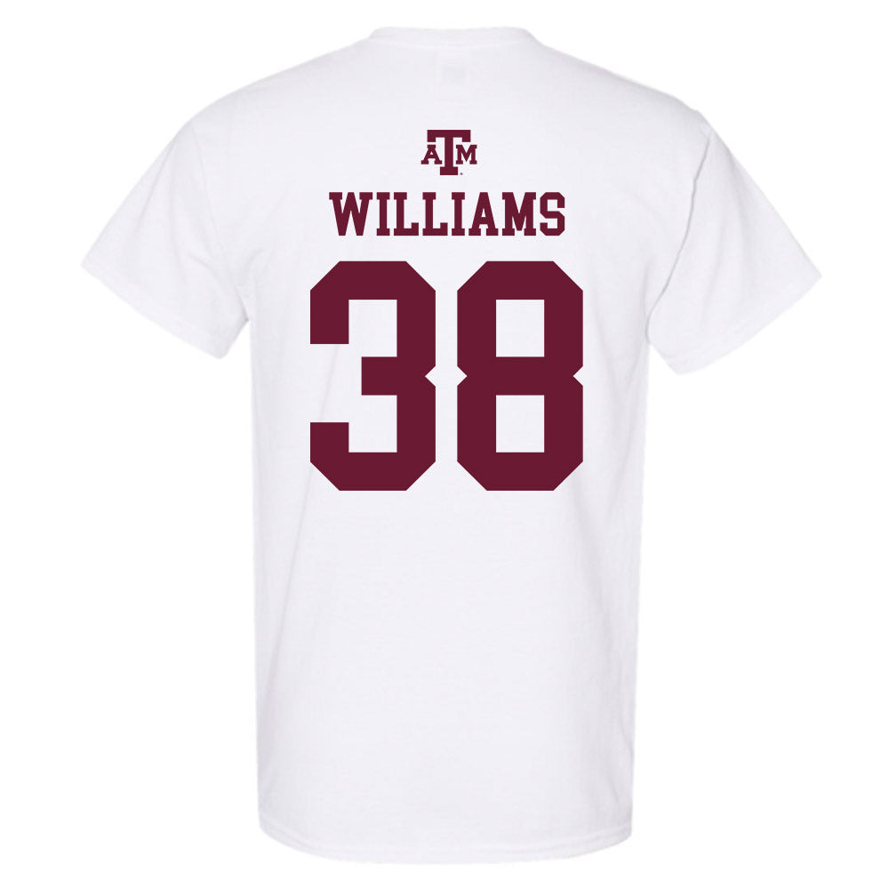 Texas A&M - NCAA Football : Whitaker Williams - White Out 2026 T-Shirt-1