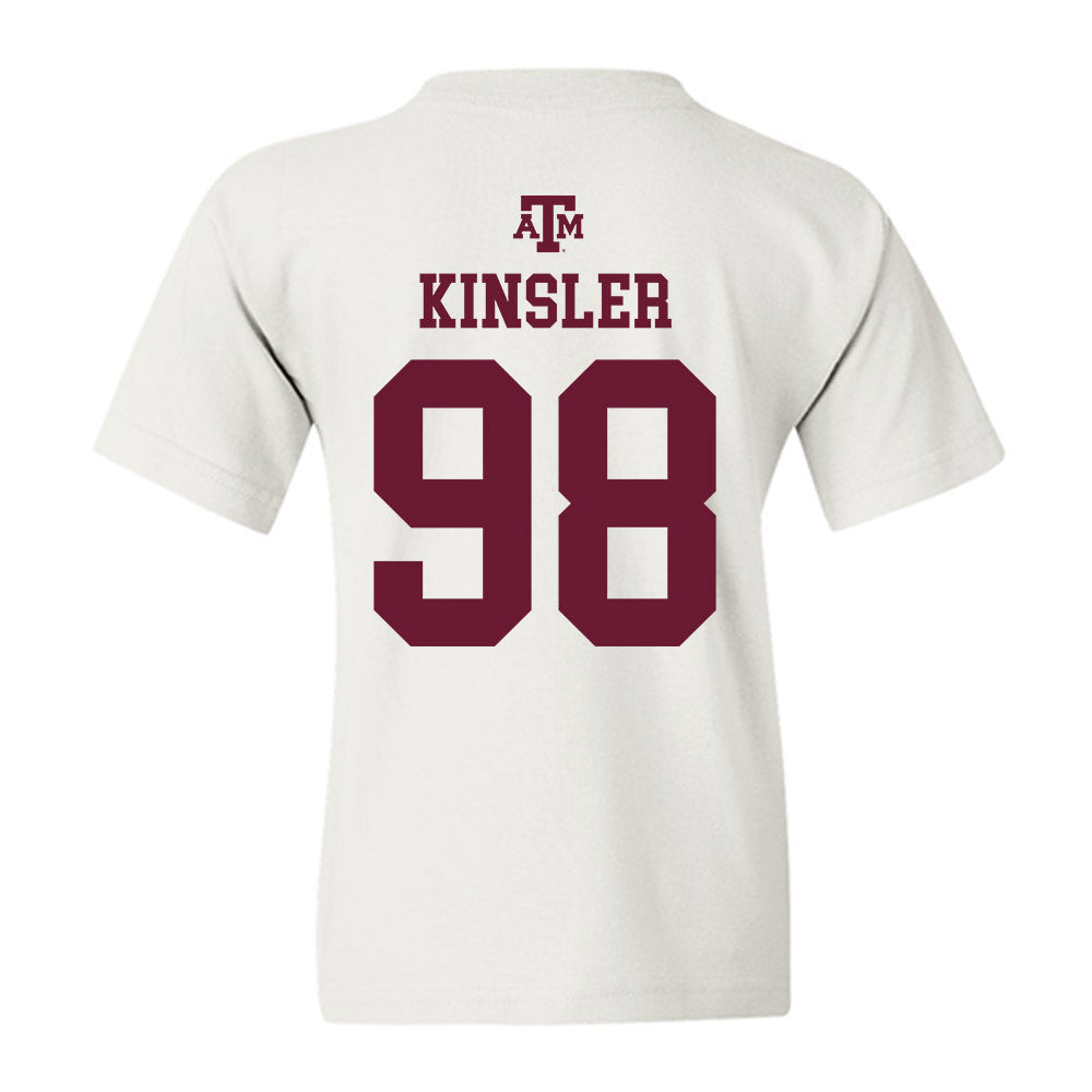 Texas A&M - NCAA Football : Jermaine Kinsler - White Out 2026 Youth T-Shirt-1
