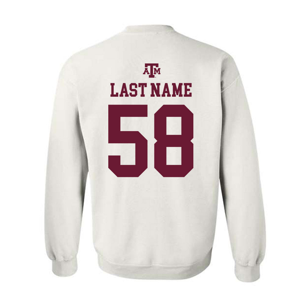 Texas A&M - NCAA Football : William Huntsinger - White Out 2026 Crewneck Sweatshirt-1