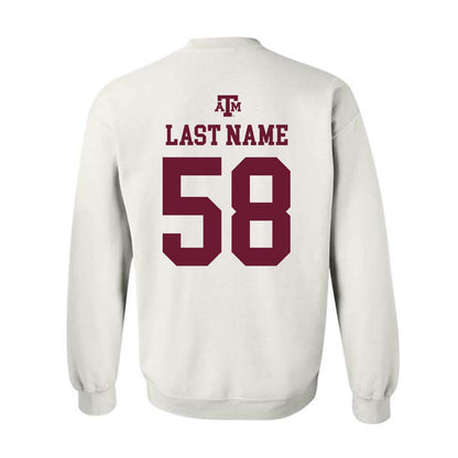 Texas A&M - NCAA Football : William Huntsinger - White Out 2026 Crewneck Sweatshirt-1