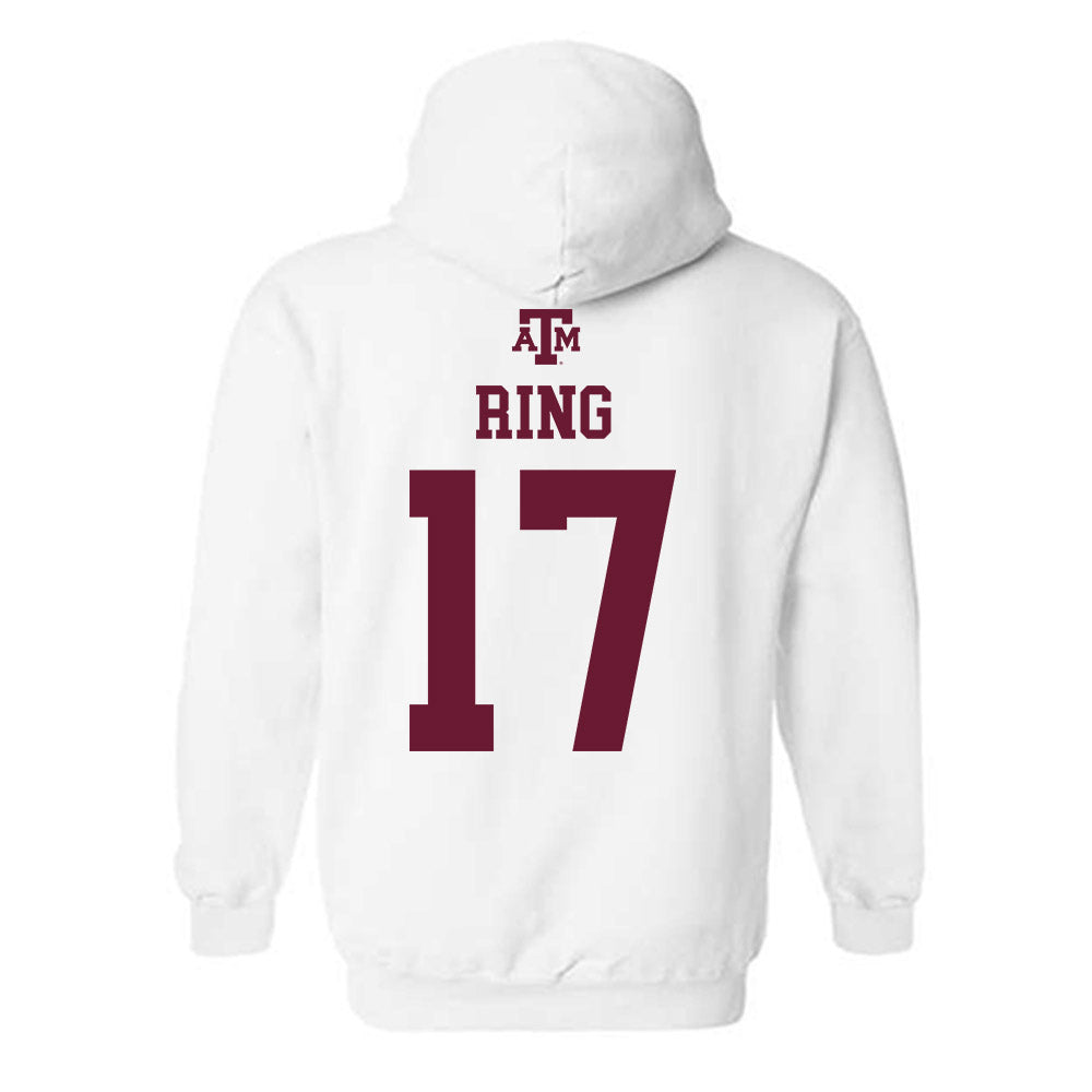 Texas A&M - NCAA Women's Volleyball : Natalie Ring - White Out 2026 Hooded Sweatshirt-1