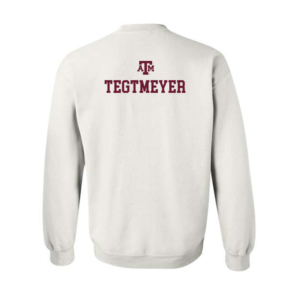 Texas A&M - NCAA Equestrian : Brooke Tegtmeyer - White Out 2026 Crewneck Sweatshirt-1