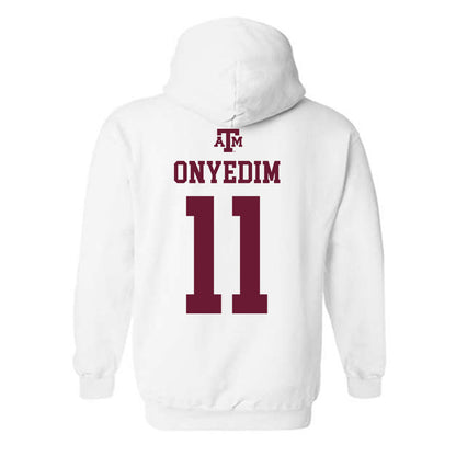 Texas A&M - NCAA Football : Tyler Onyedim - White Out 2026 Hooded Sweatshirt-1