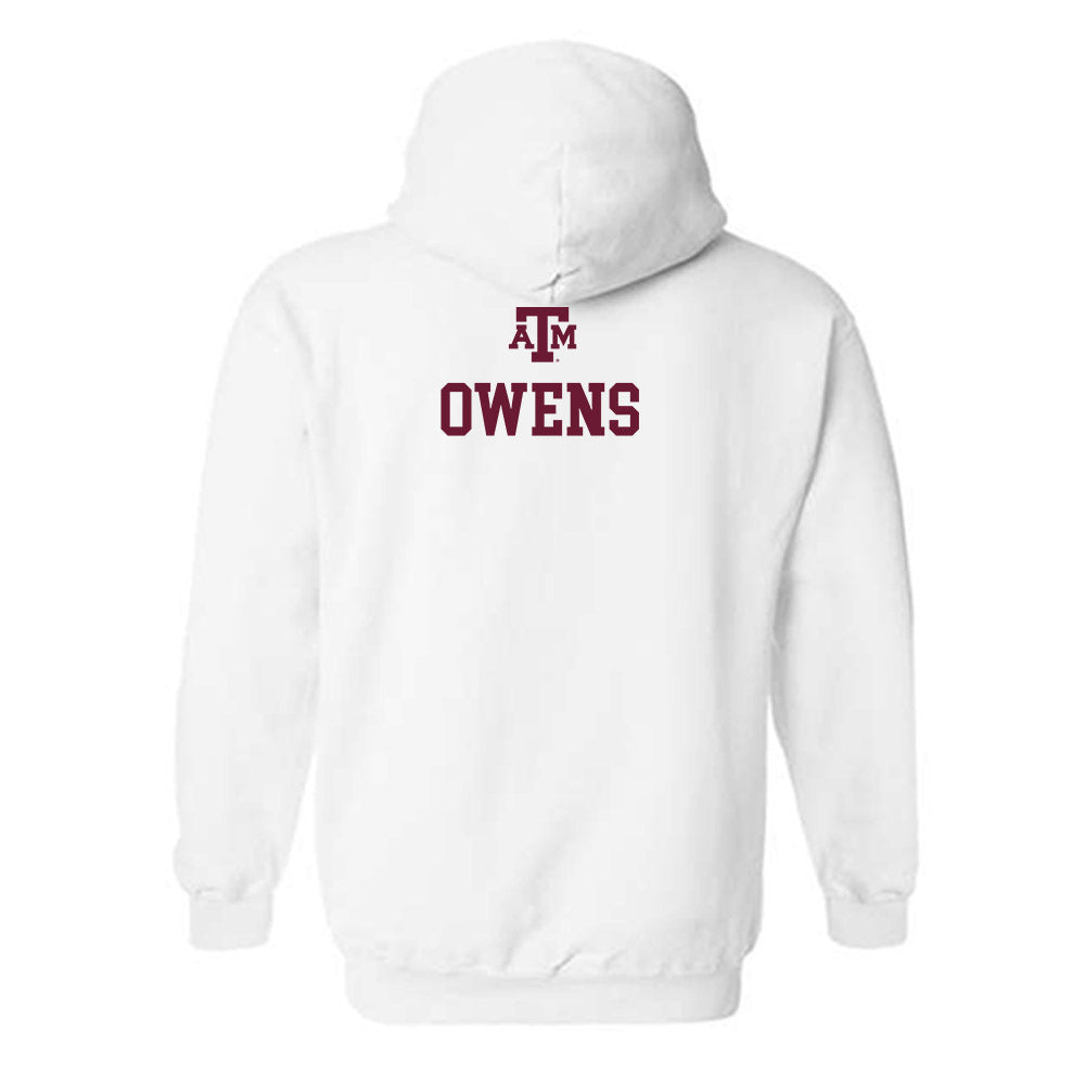 Texas A&M - NCAA Women's Swimming & Diving : Kaitlyn Owens - White Out 2026 Hooded Sweatshirt-1