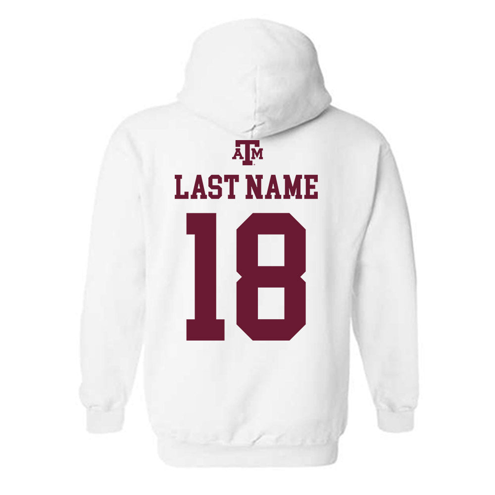 Texas A&M - NCAA Baseball : Wesley Jordan - White Out 2026 Hooded Sweatshirt-1