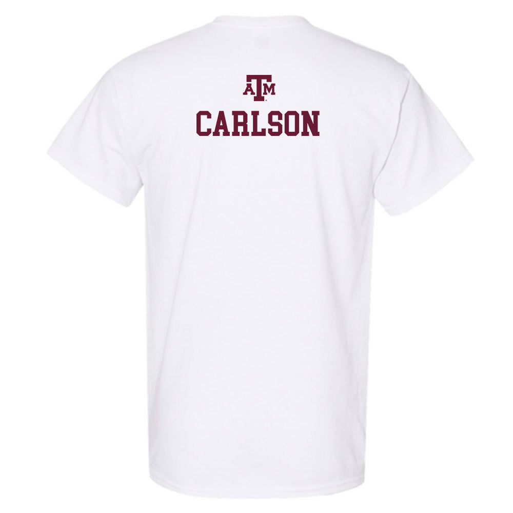 Texas A&M - NCAA Women's Track & Field : Lily Carlson - White Out 2026 T-Shirt-1