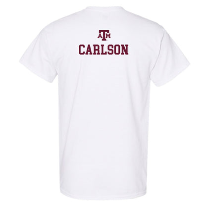 Texas A&M - NCAA Women's Track & Field : Lily Carlson - White Out 2026 T-Shirt-1