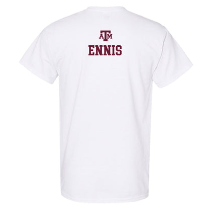 Texas A&M - NCAA Men's Golf : Wheaton Ennis - White Out 2026 T-Shirt-1