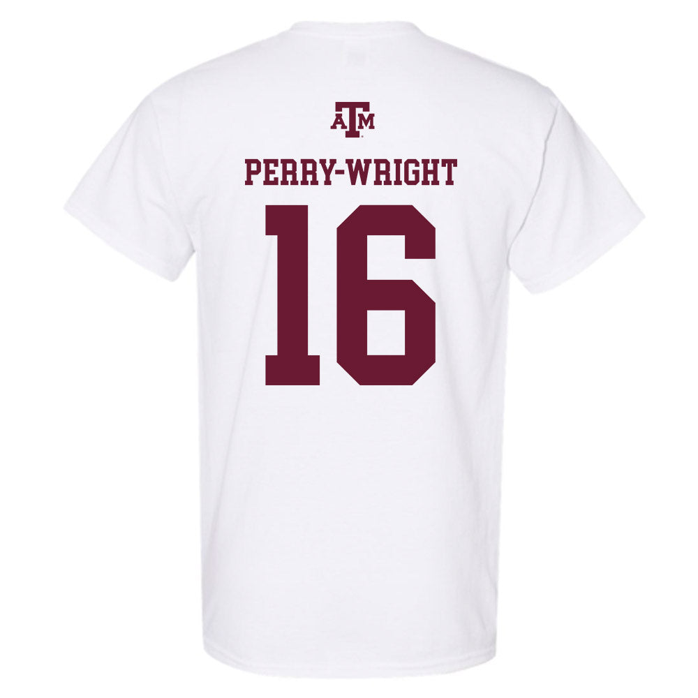 Texas A&M - NCAA Football : Bryce Perry-Wright - White Out 2026 T-Shirt-1