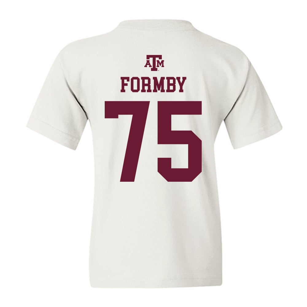 Texas A&M - NCAA Football : Wilkin Formby - White Out 2026 Youth T-Shirt-1
