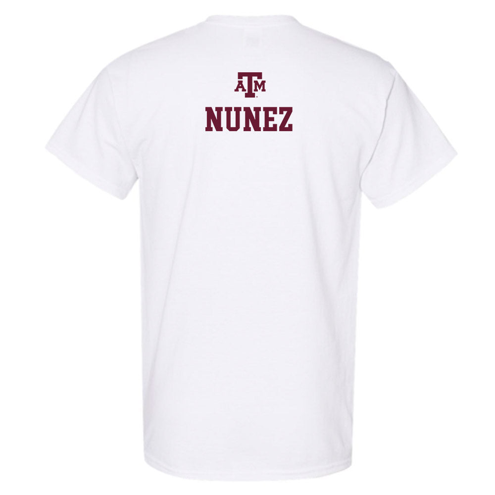 Texas A&M - NCAA Women's Track & Field : Taylor Nunez - White Out 2026 T-Shirt-1