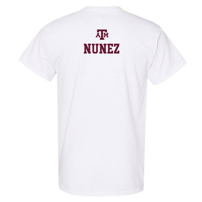 Texas A&M - NCAA Women's Track & Field : Taylor Nunez - White Out 2026 T-Shirt-1