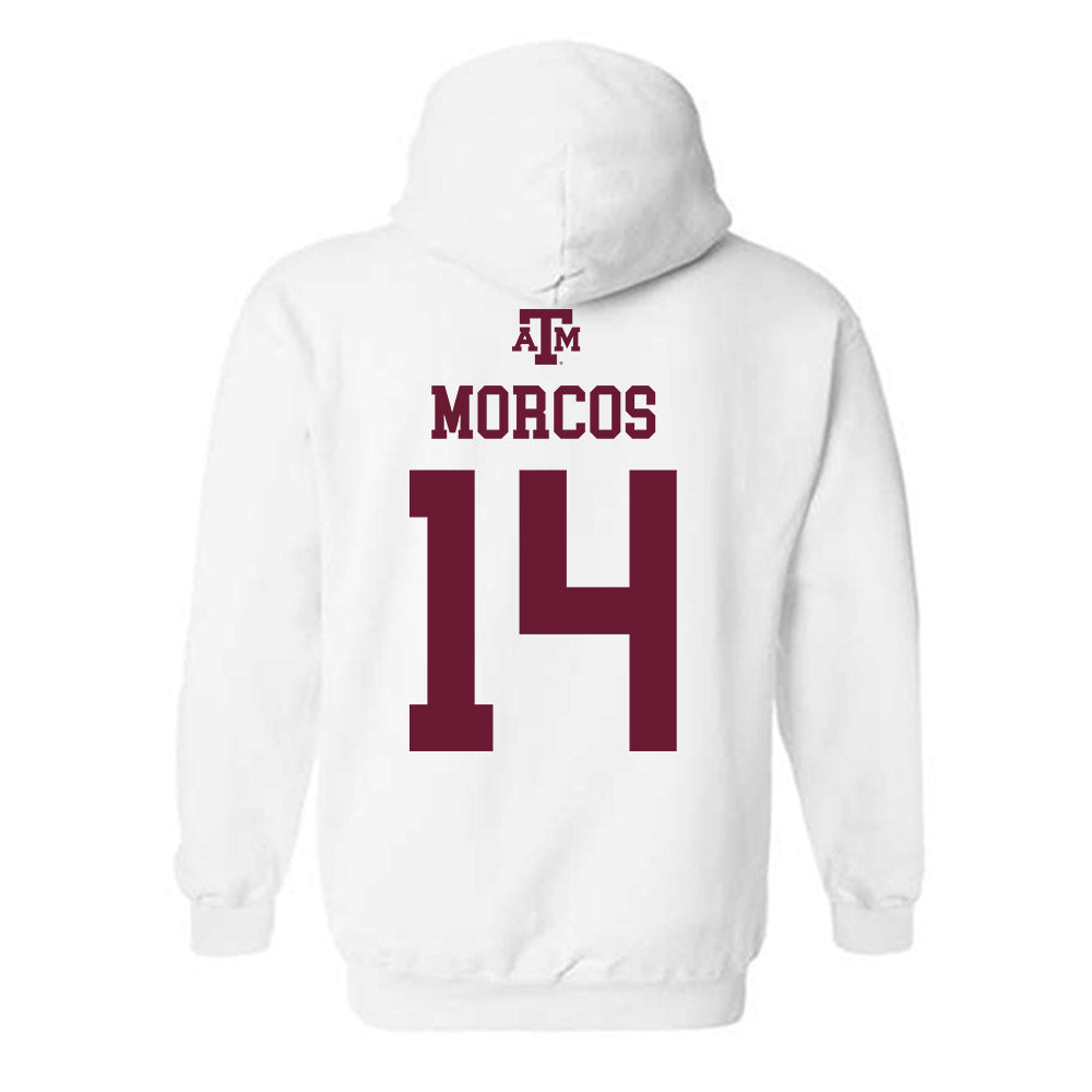 Texas A&M - NCAA Football : Eli Morcos - White Out 2026 Hooded Sweatshirt-1