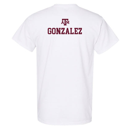 Texas A&M - NCAA Equestrian : Isabelle Gonzalez - White Out 2026 T-Shirt-1