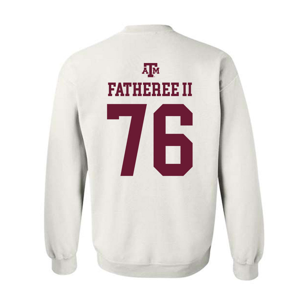 Texas A&M - NCAA Football : Reuben Fatheree II - White Out 2026 Crewneck Sweatshirt-1