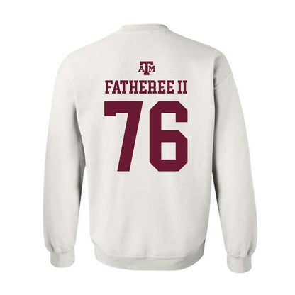 Texas A&M - NCAA Football : Reuben Fatheree II - White Out 2026 Crewneck Sweatshirt-1