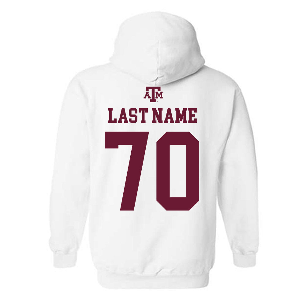 Texas A&M - NCAA Football : Robert Bourdon - White Out 2026 Hooded Sweatshirt-1
