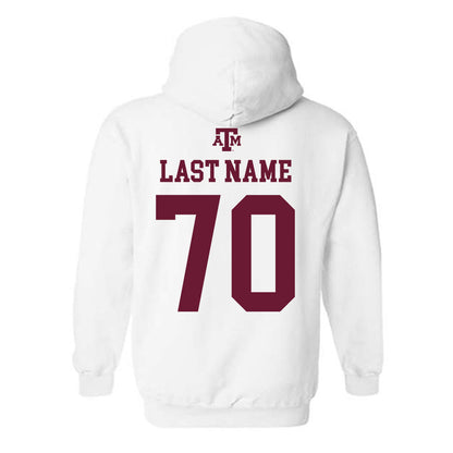 Texas A&M - NCAA Football : Robert Bourdon - White Out 2026 Hooded Sweatshirt-1